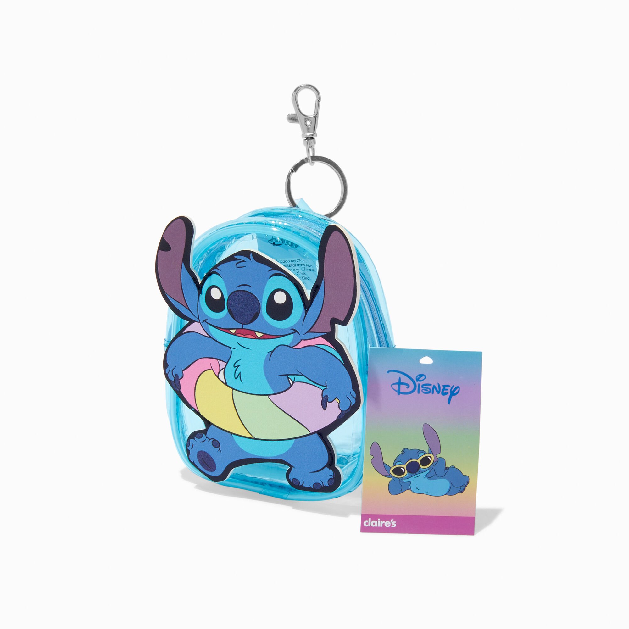 Porte-clés mini sac à dos estival Disney Stitch,