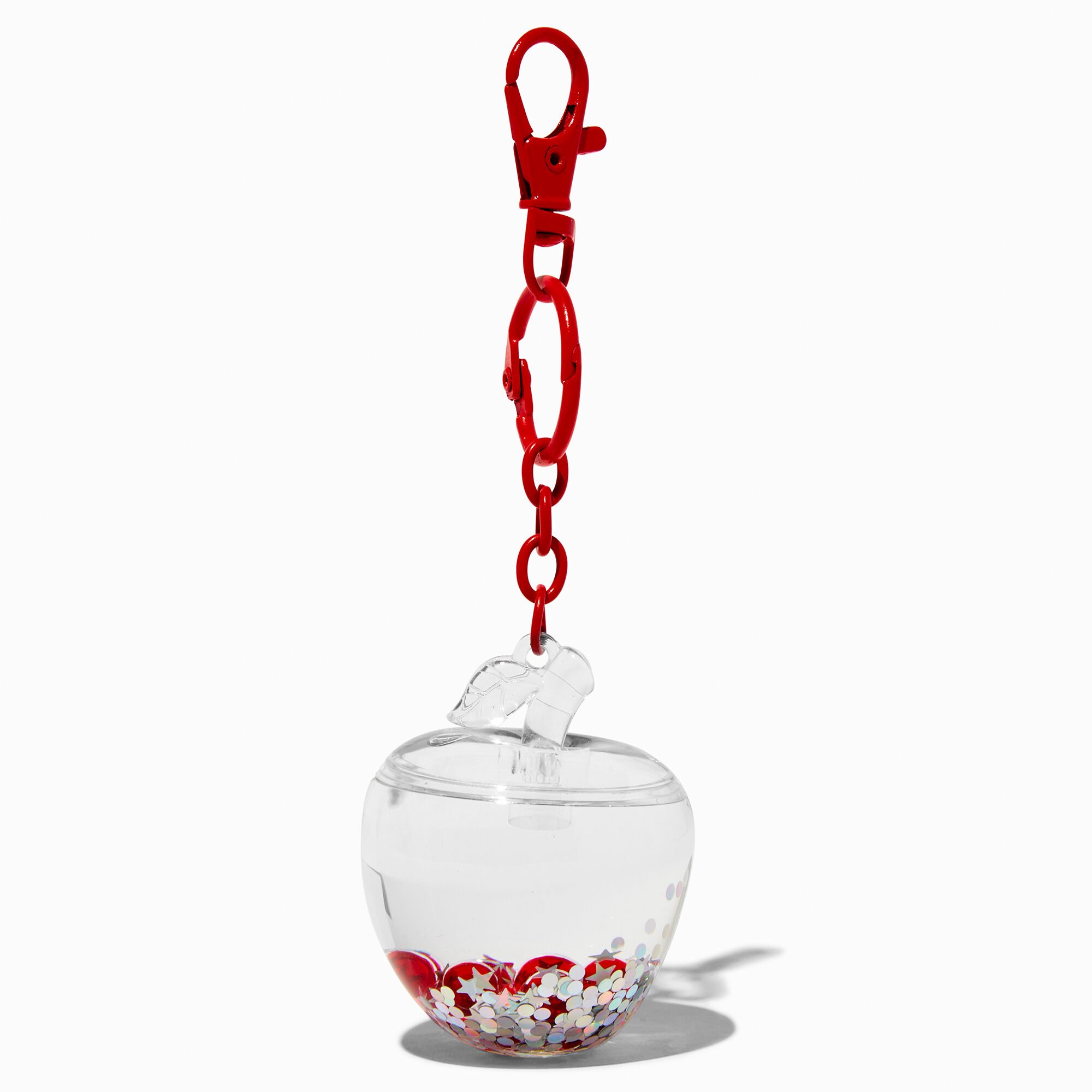 Porte-clés rempli d’eau pomme,