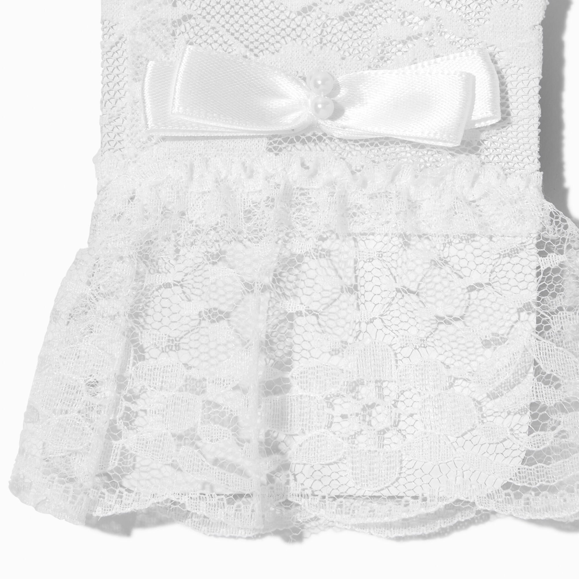 Claire's Club Special Occasion White Lace Gloves - 1 Pair,