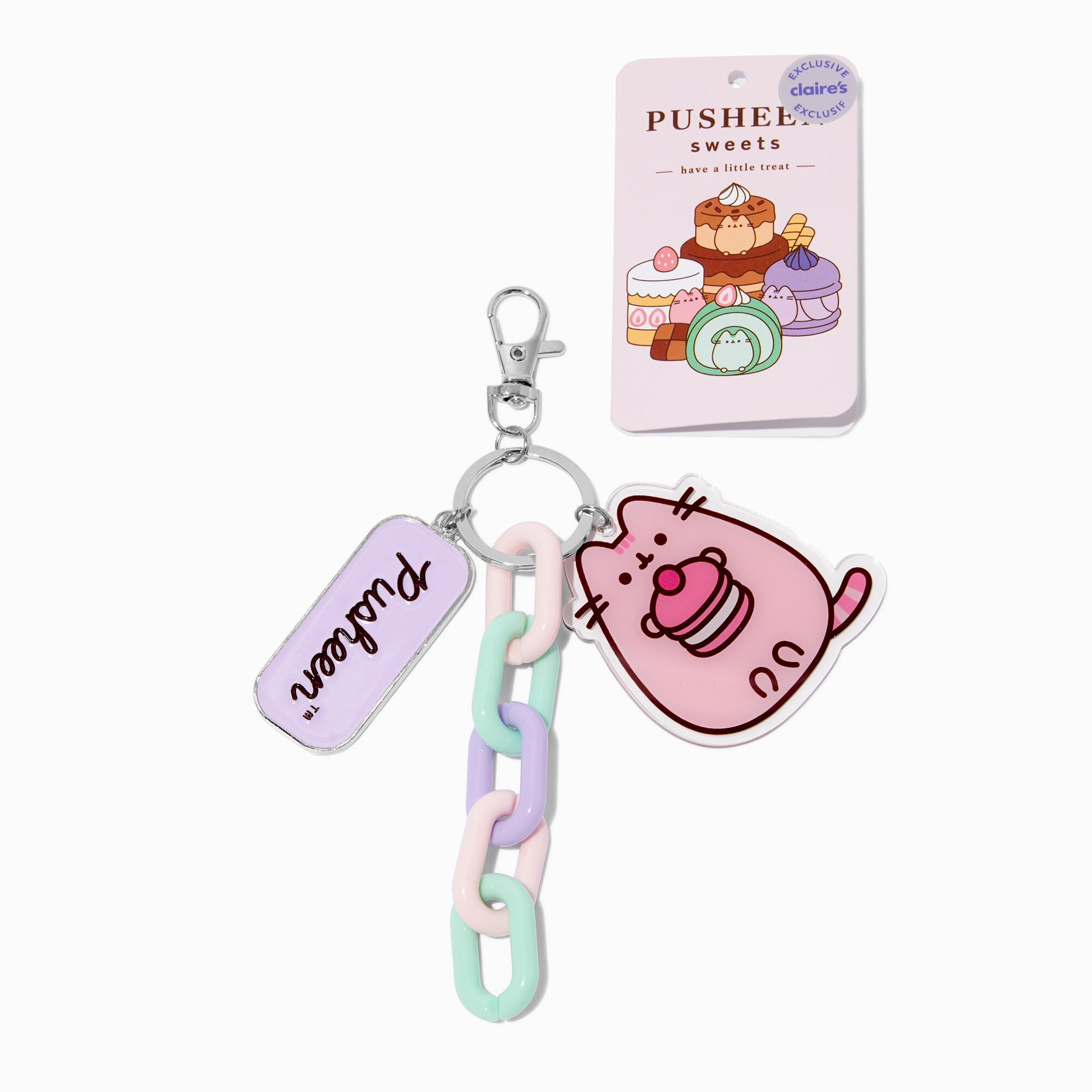Porte-clés breloque bonbons en exclusivité chez Claire's Pusheen®,