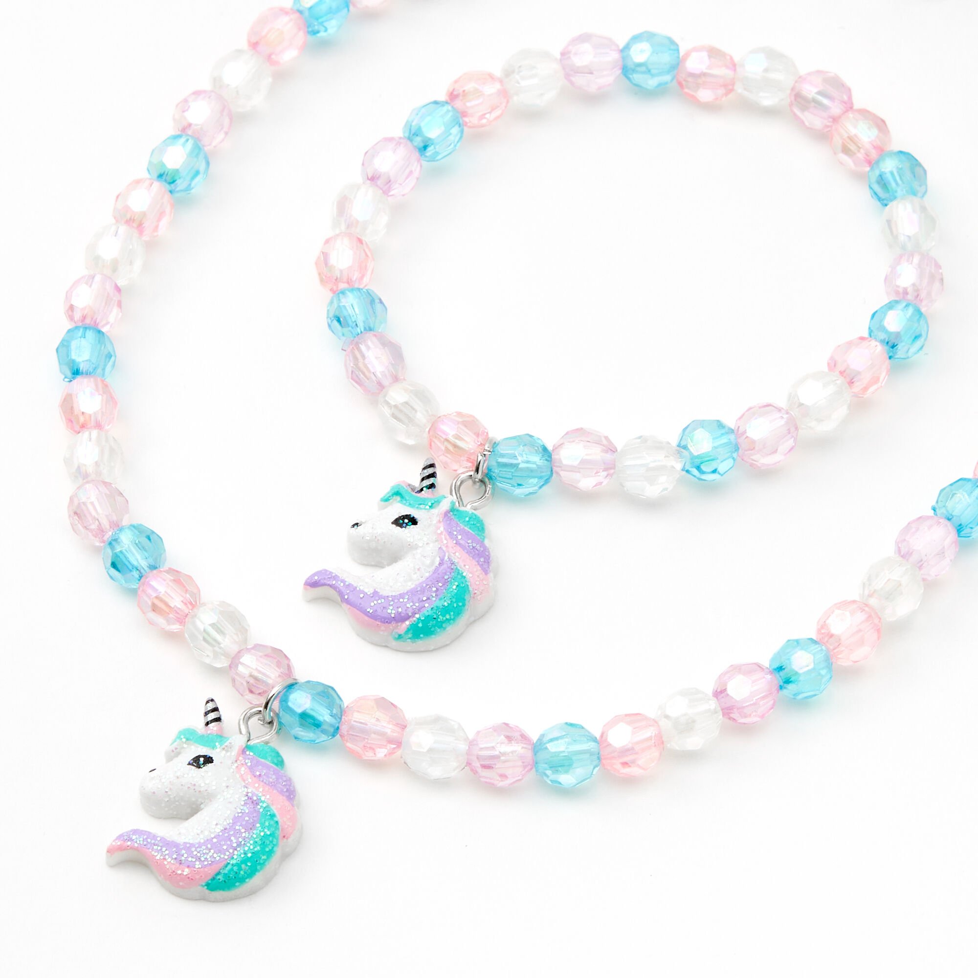 Claire's Club Unicorn Beaded Jewellery Set - 2 Pack,